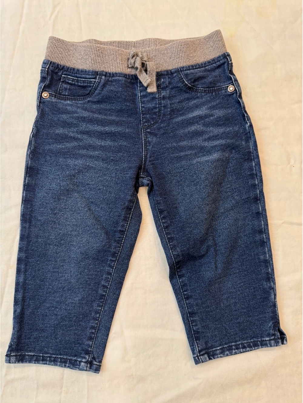 Arizona Jeans Co Boys 5T Pull On Jeans Stretch Denim Drawstring Elastic Waist